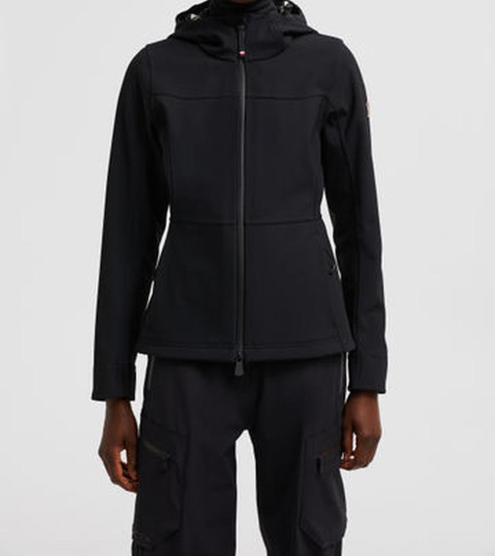 سترة MONCLER Zumeles ذات غطاء رأس للنساء باللون الأسود J20981A00018597O1999