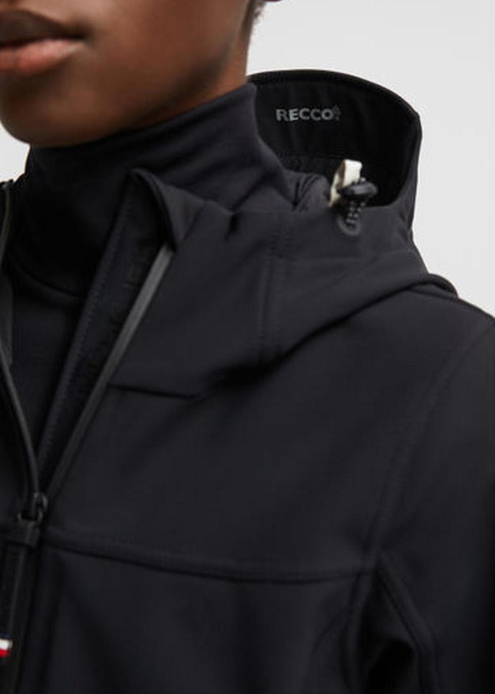 سترة MONCLER Zumeles ذات غطاء رأس للنساء باللون الأسود J20981A00018597O1999