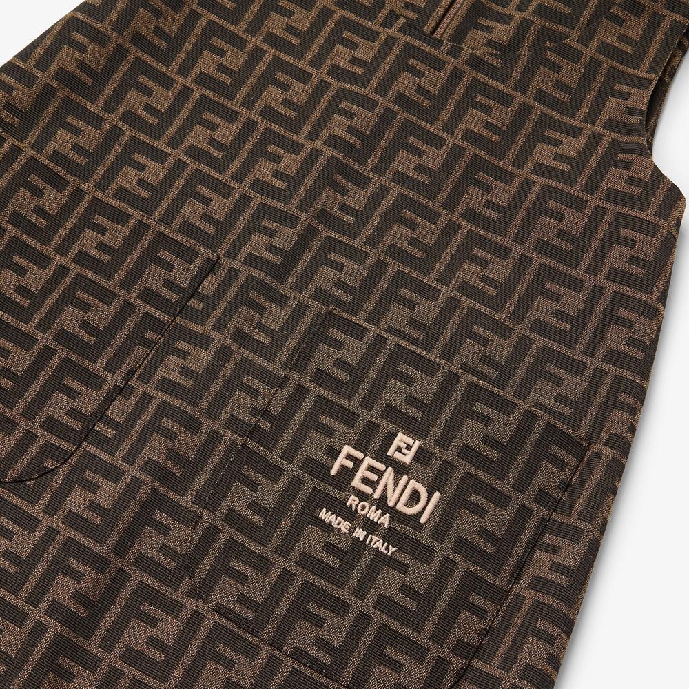 FENDI Kids Junior Dress Brown JFB712AQTKF15B6