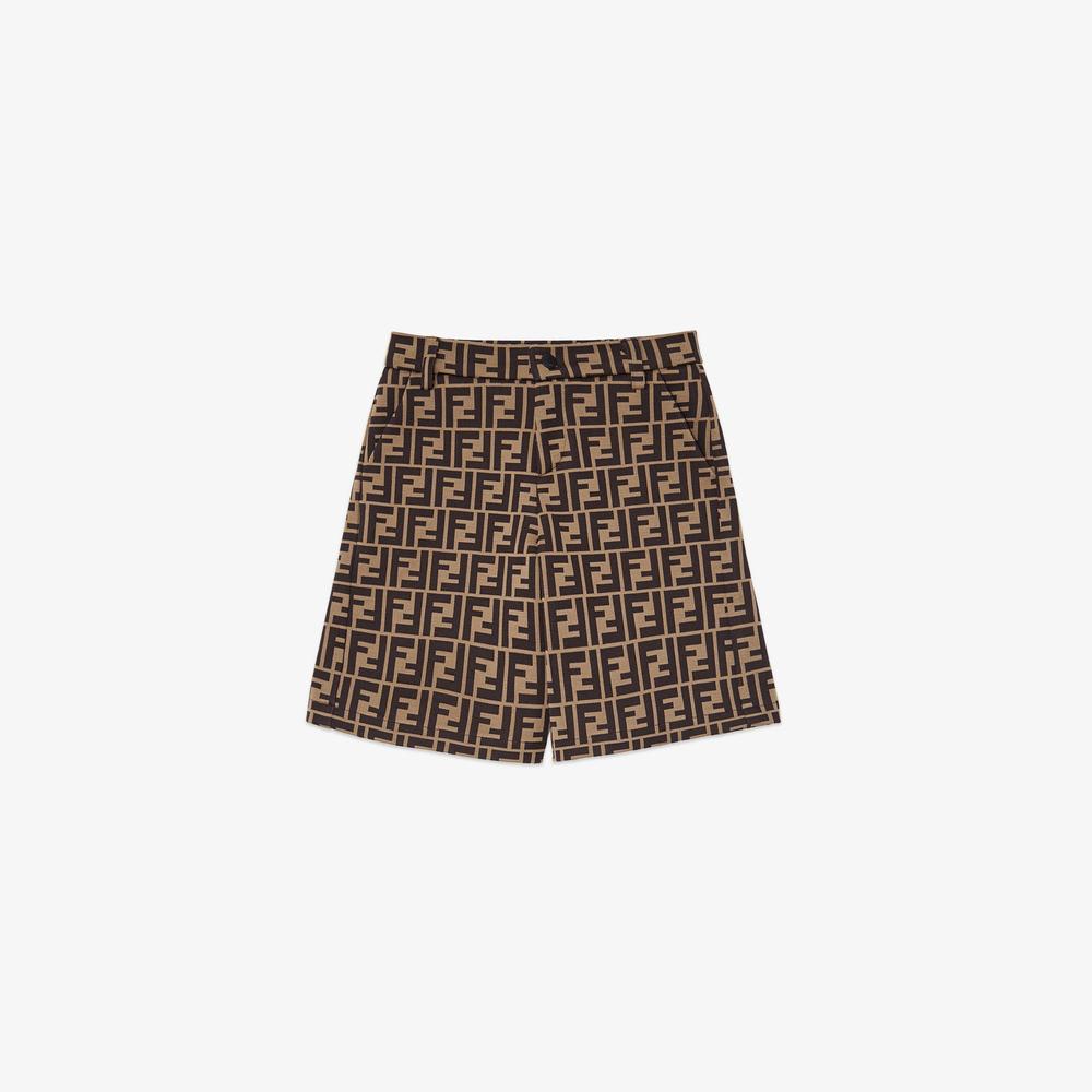 FENDI Kids Bermudas tobacco JMF315A6A6F0E0X