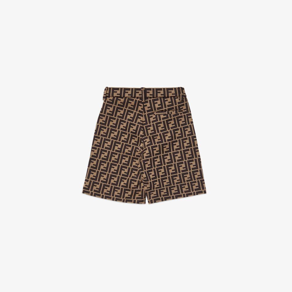 FENDI Kids Bermudas tobacco JMF315A6A6F0E0X