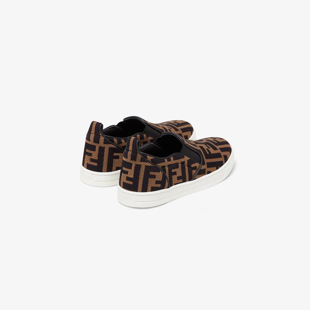 FENDI Kids Junior Slip Ons tobacco JMR368AD8DF0R7V