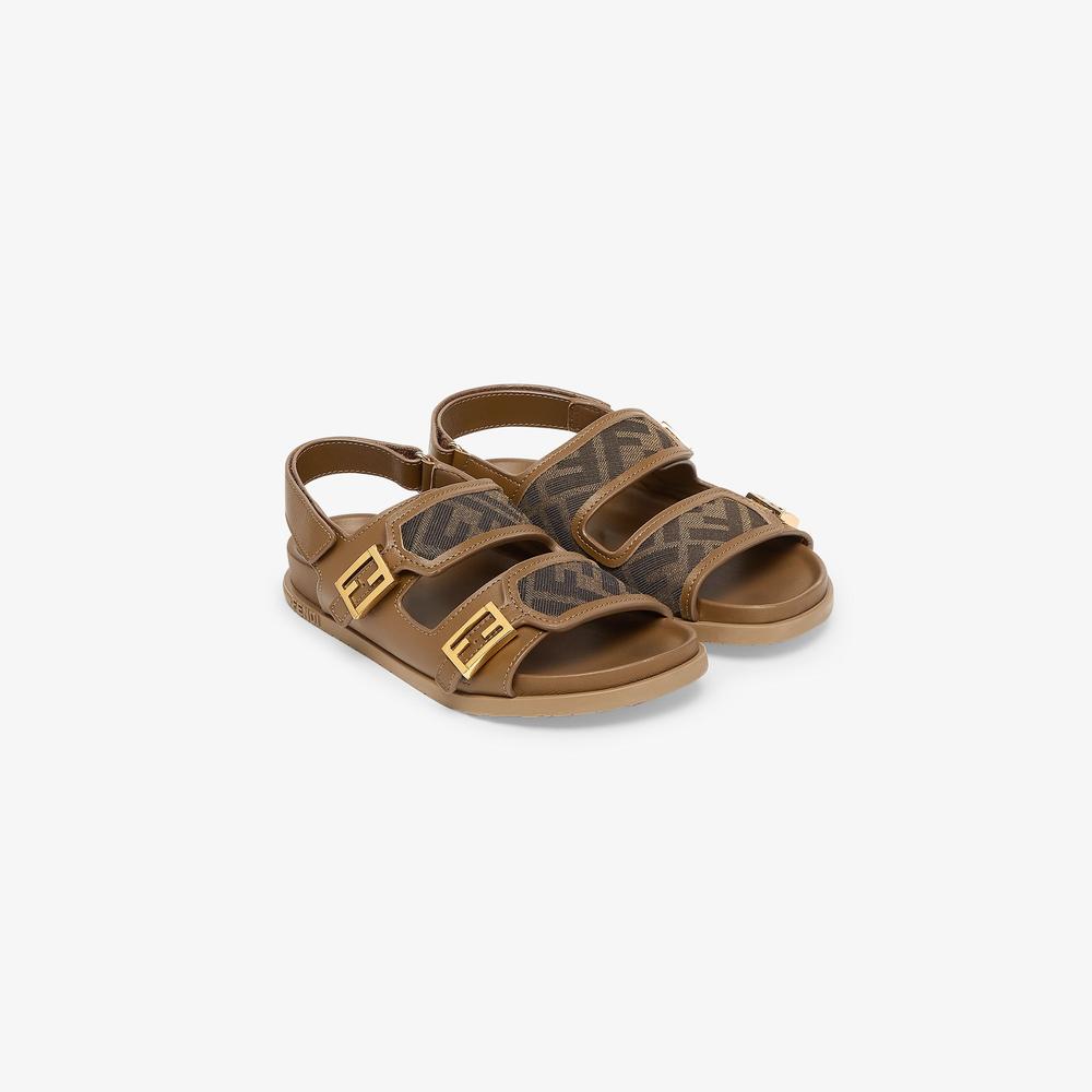 FENDI Kids Junior Sandals tobacco JMR468A7MTF0W70