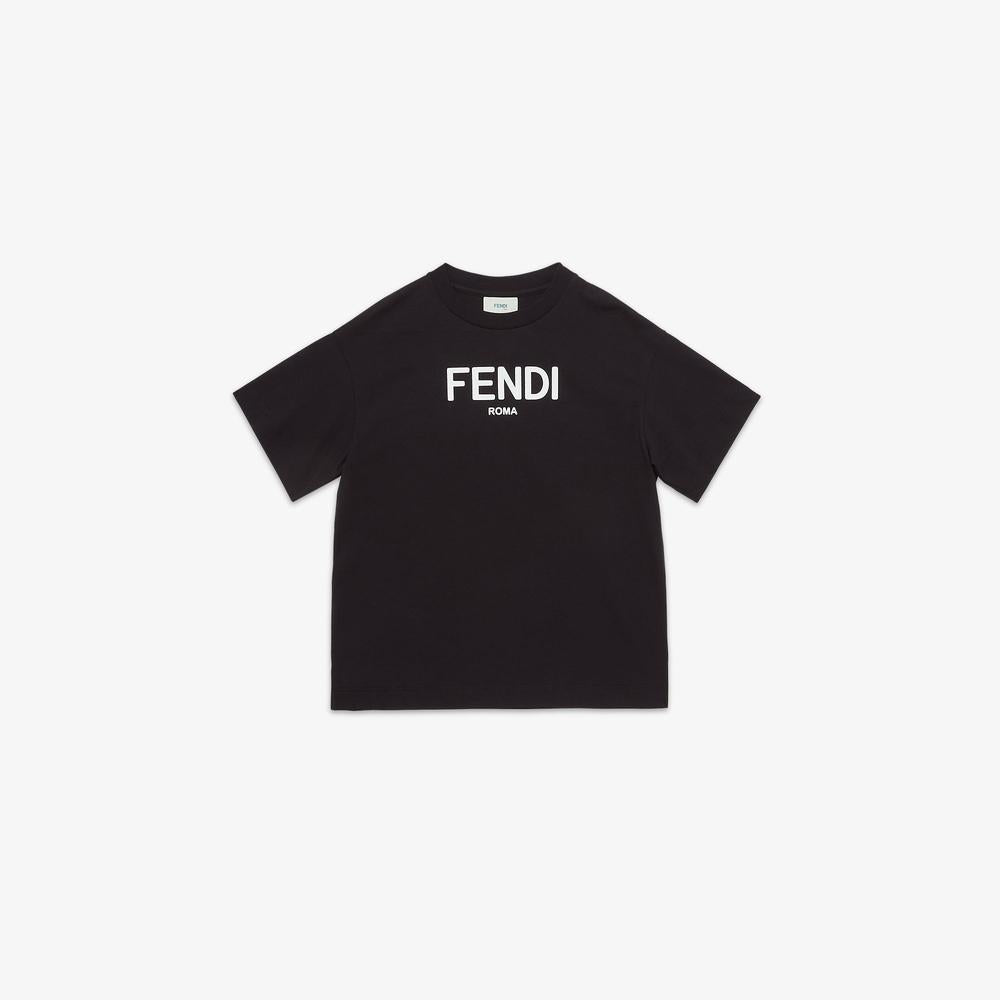 تي شيرت FENDI Kids Junior باللون الأسود JUI1377AJF0GME