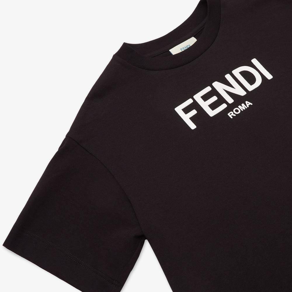 تي شيرت FENDI Kids Junior باللون الأسود JUI1377AJF0GME