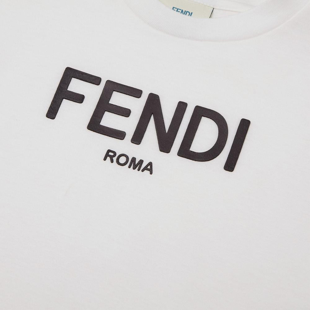 FENDI Kids Junior T-Shirt White JUI1377AJF0ZNE