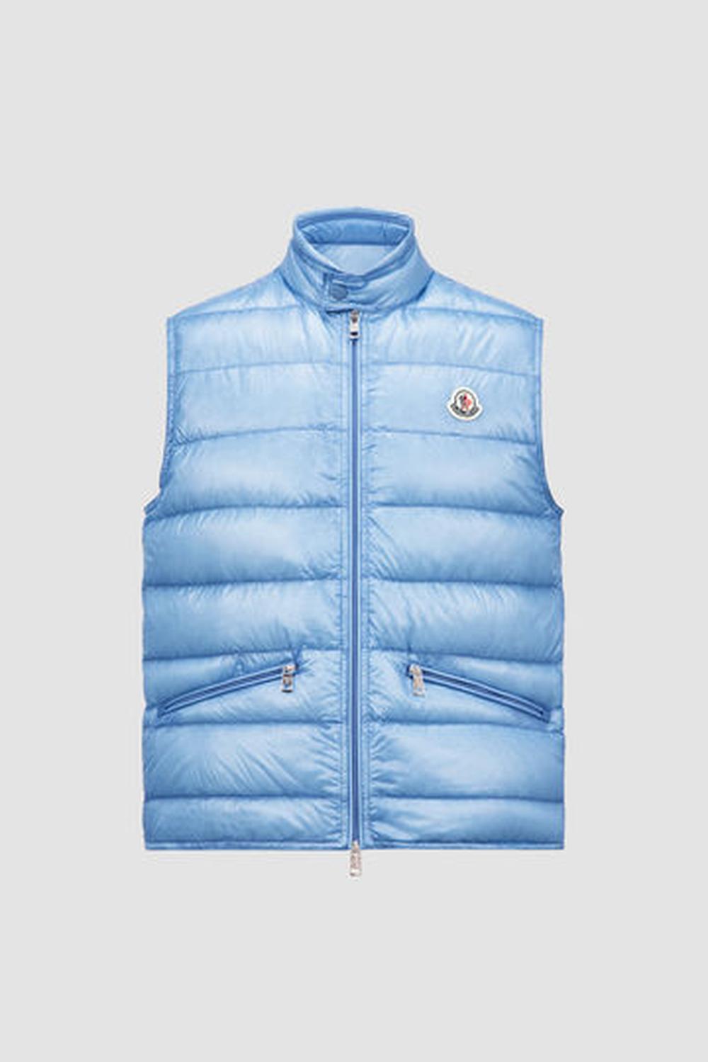 MONCLER Men Gui Packable Down Gilet Light Blue K10911A1070053029702