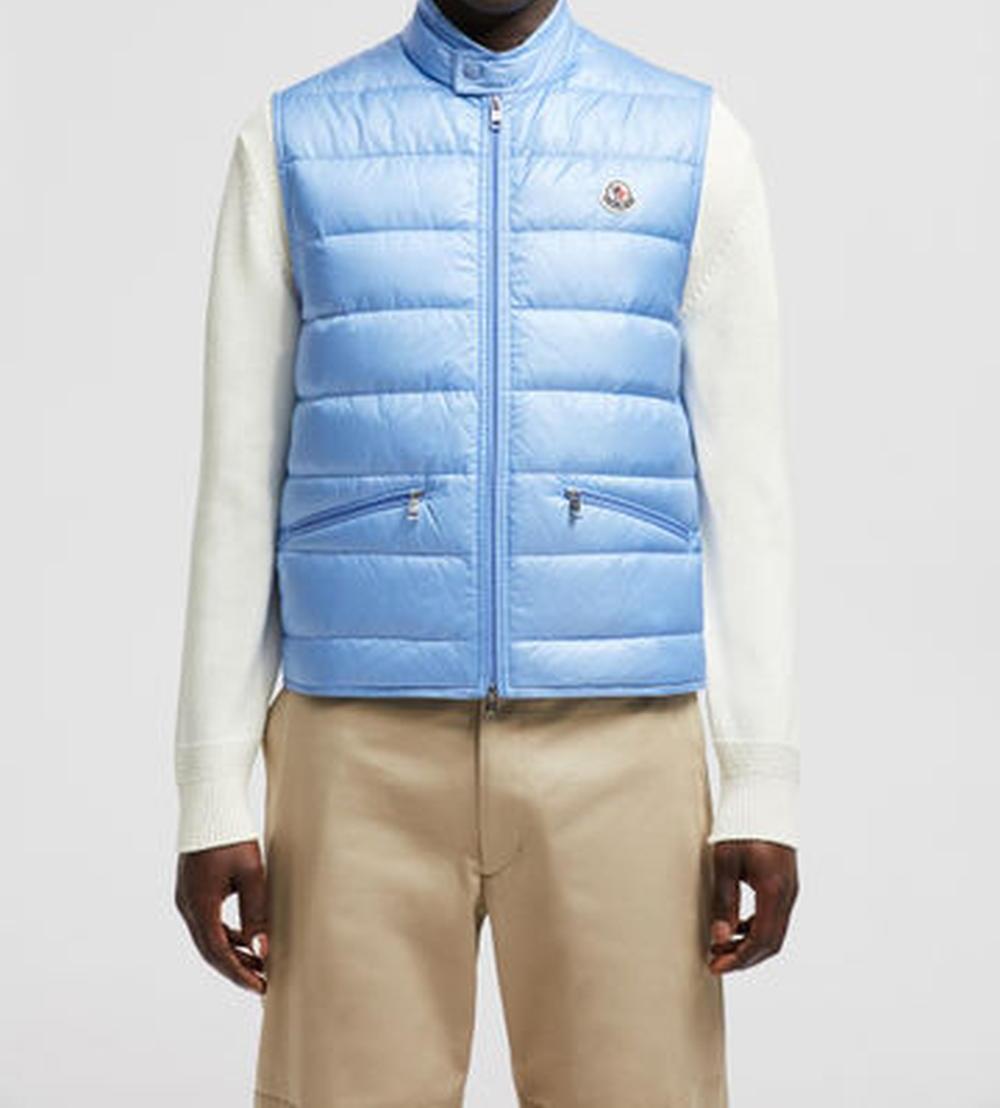 MONCLER Men Gui Packable Down Gilet Light Blue K10911A1070053029702