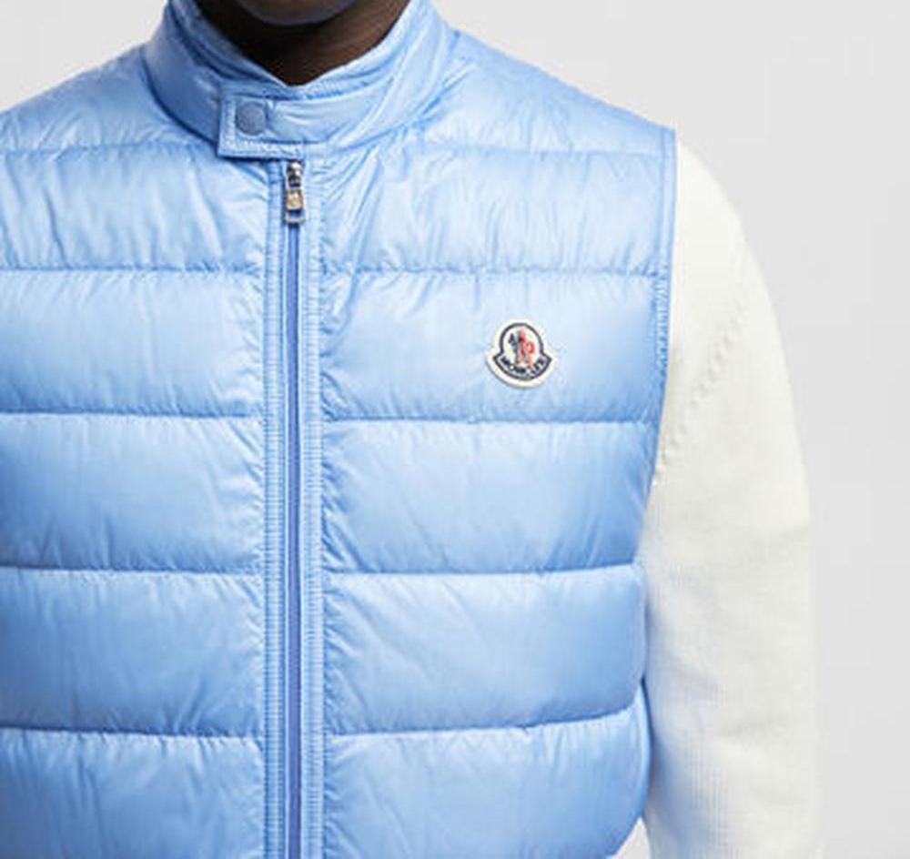 MONCLER Men Gui Packable Down Gilet Light Blue K10911A1070053029702