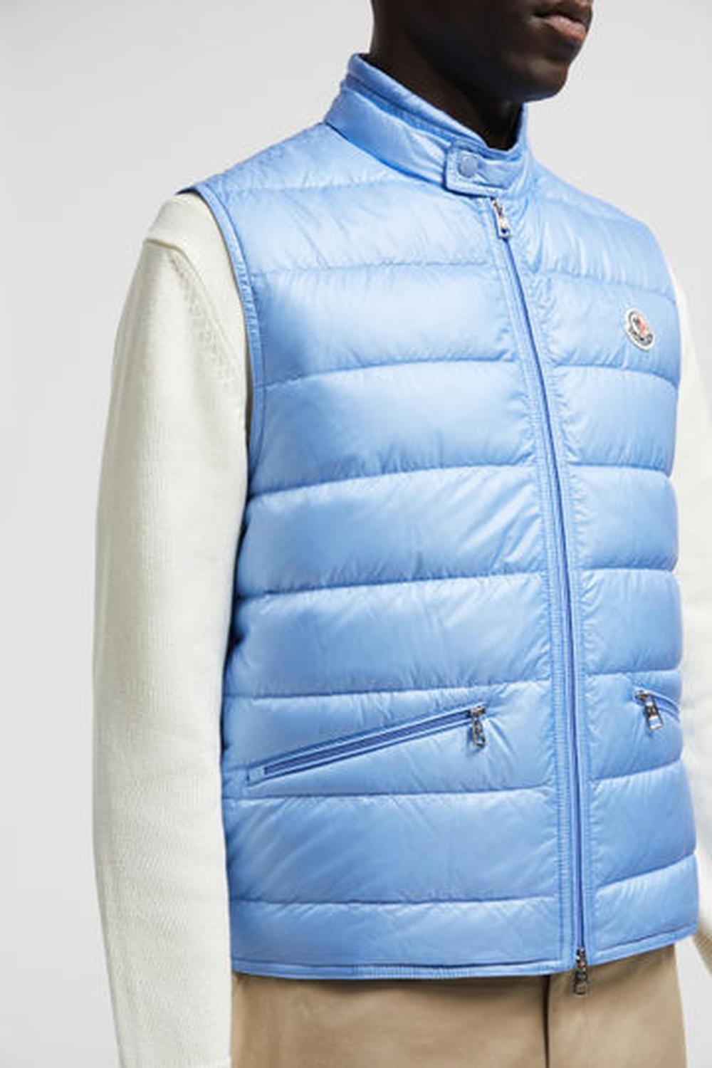 MONCLER Men Gui Packable Down Gilet Light Blue K10911A1070053029702