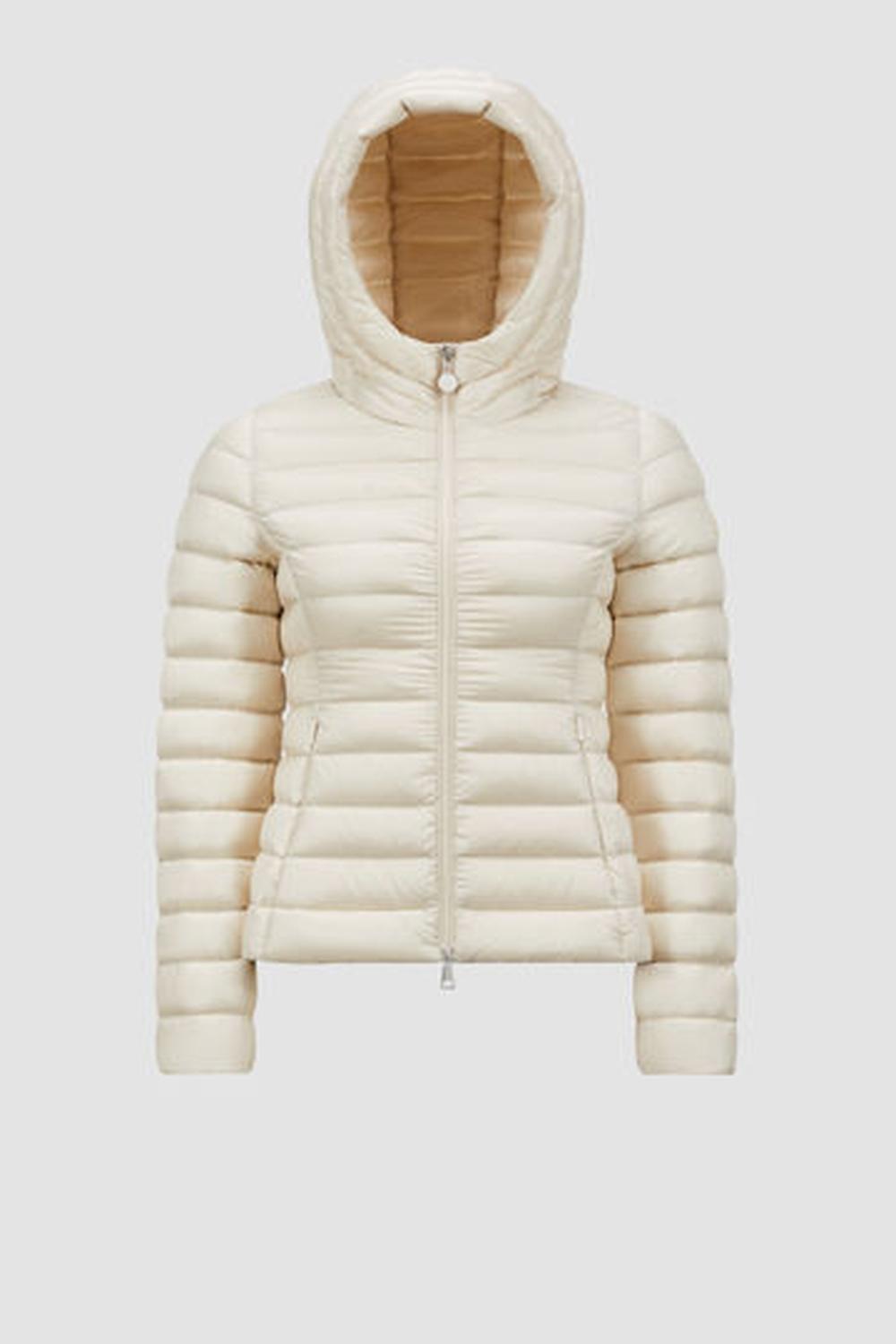 سترة قصيرة بغطاء رأس للنساء من MONCLER Ige باللون الأبيض العاجي K10931A00004597YF20F