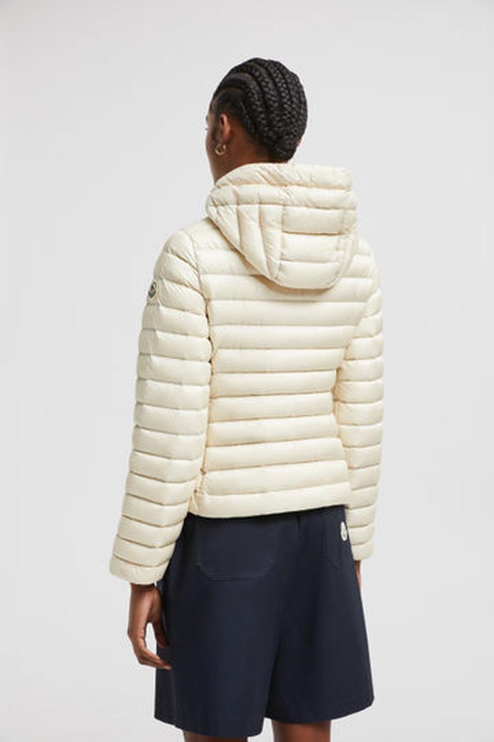 MONCLER Women Ige Hooded Short Down Jacket White Ivory K10931A00004597YF20F