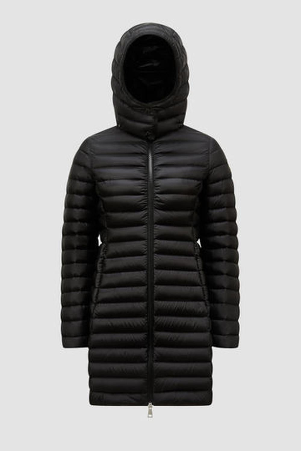 سترة طويلة بغطاء رأس من MONCLER للنساء Igelong باللون الأسود K10931C00006597YF999