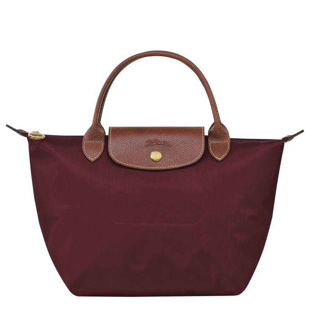 حقيبة يد نسائية أصلية من LONGCHAMP S Le Pliage باللون الخمري L1621089P87