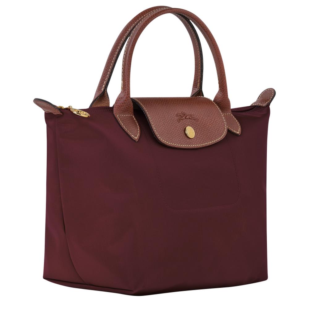 حقيبة يد نسائية أصلية من LONGCHAMP S Le Pliage باللون الخمري L1621089P87