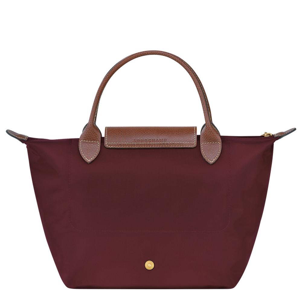 حقيبة يد نسائية أصلية من LONGCHAMP S Le Pliage باللون الخمري L1621089P87