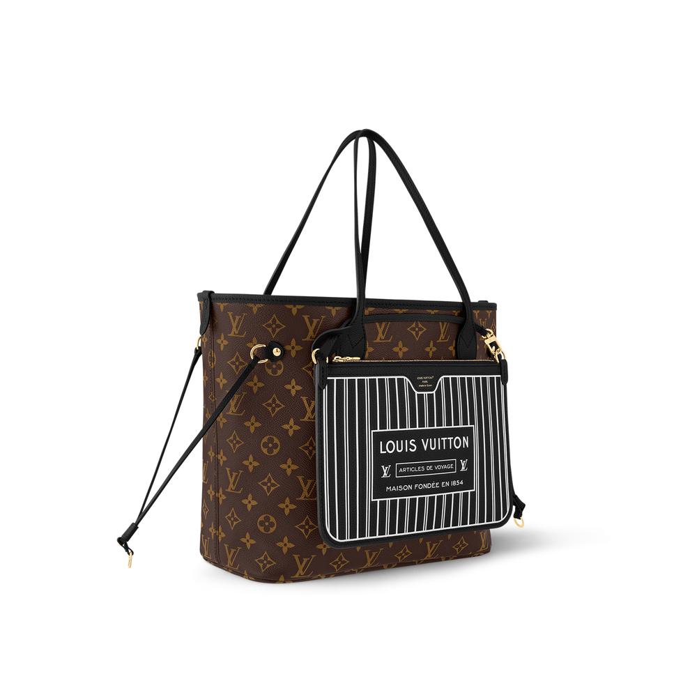 حقيبة Louis Vuitton Neverfull Inside Out MM للنساء باللون الأسود M11946