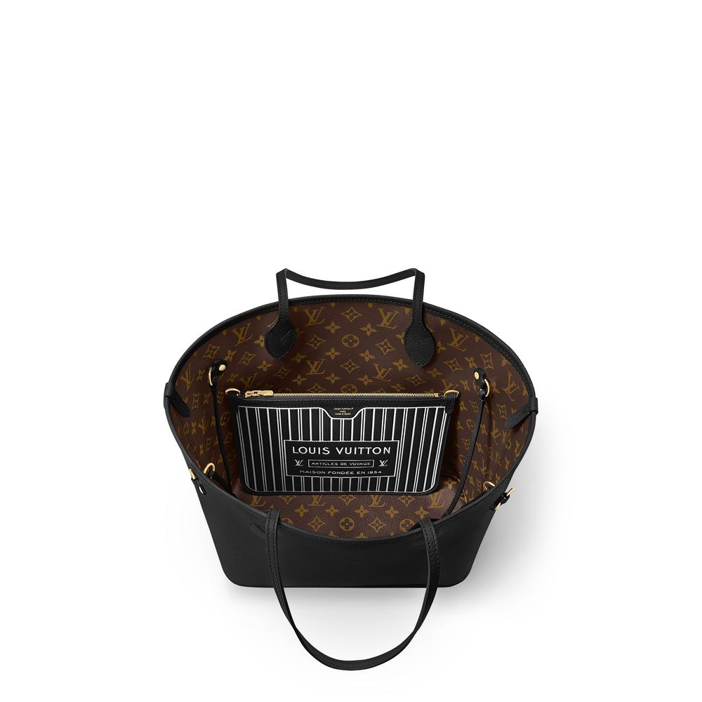 حقيبة Louis Vuitton Neverfull Inside Out MM للنساء باللون الأسود M11946