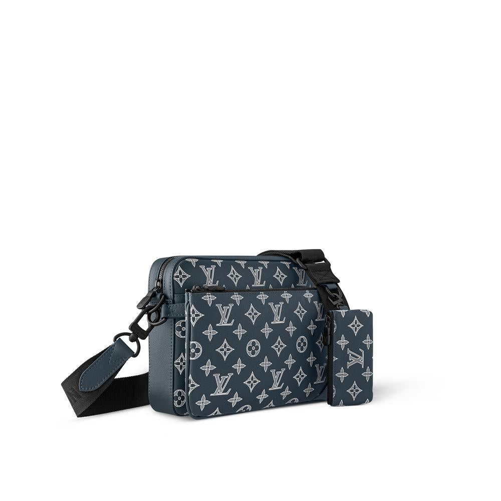 Louis Vuitton Men Sac Trio Messenger Bleu marine M24753