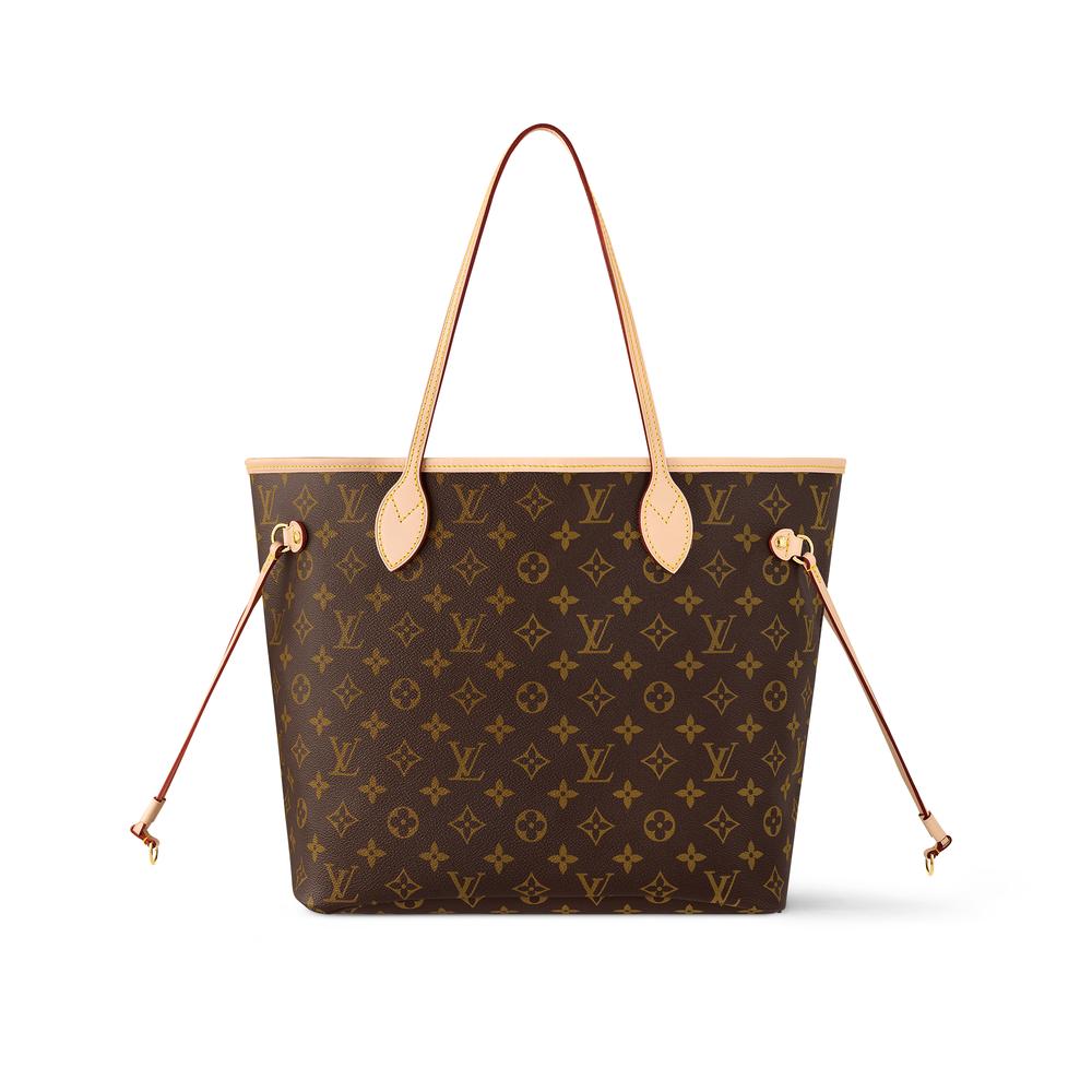 حقيبة Louis Vuitton Neverfull MM للنساء باللون الوردي والبيج M46975