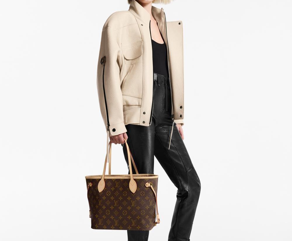 حقيبة نسائية من Louis Vuitton Neverfull PM من قماش Monogran M46979