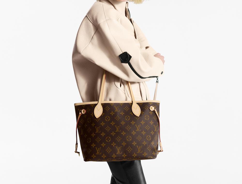 حقيبة نسائية من Louis Vuitton Neverfull PM من قماش Monogran M46979