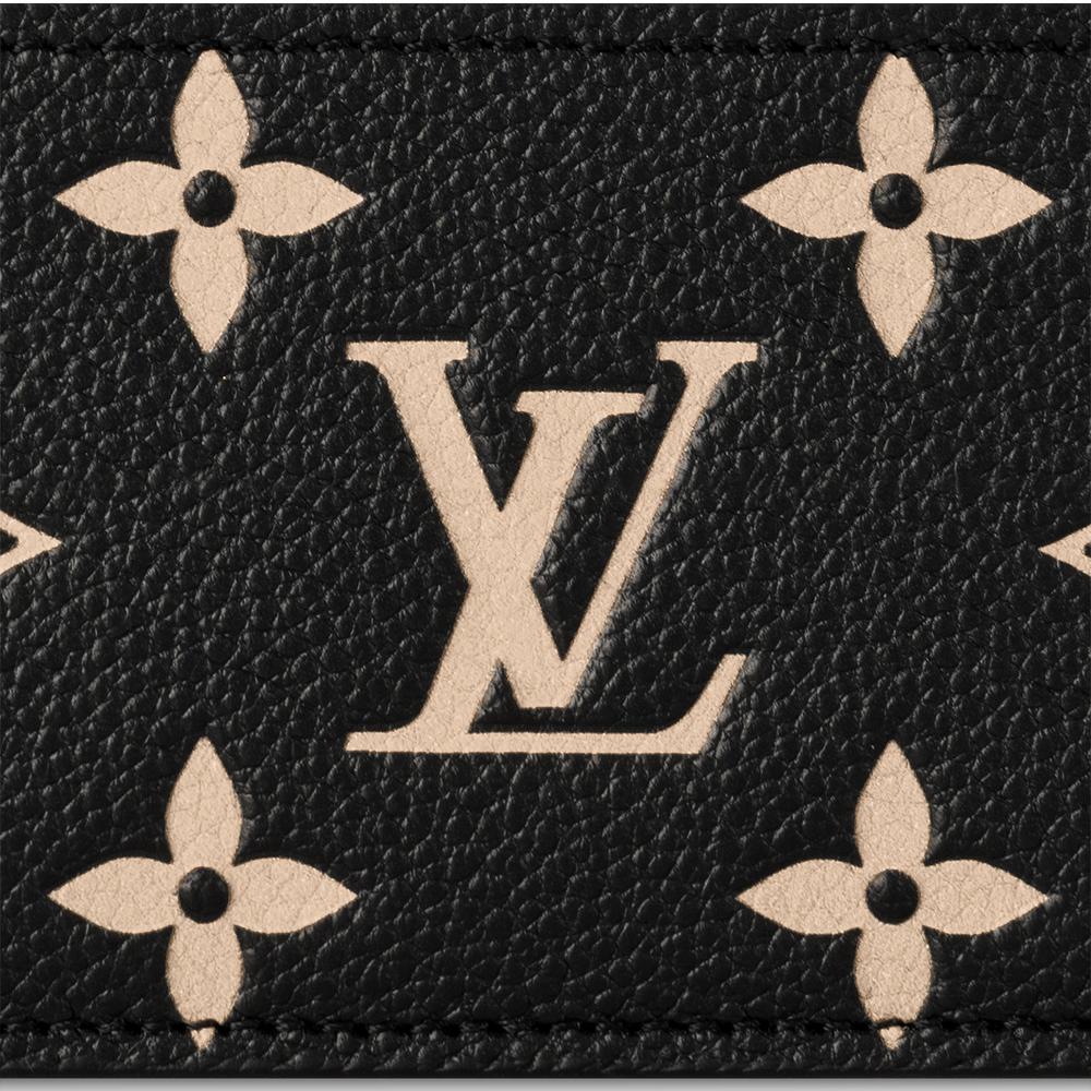 حامل بطاقات نسائي من Louis Vuitton من الجلد بلونين مع حرف M81022