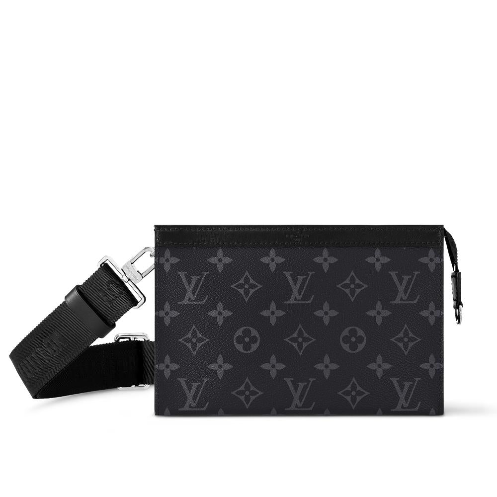 Louis Vuitton Men Gaston Wearable Wallet Monogram Eclipse M81124