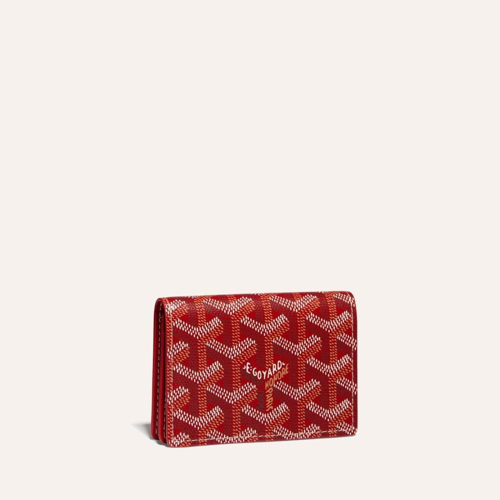 حامل بطاقات GOYARD Malsherbe للجنسين باللون الأحمر MALESHPMLTY02CL02X