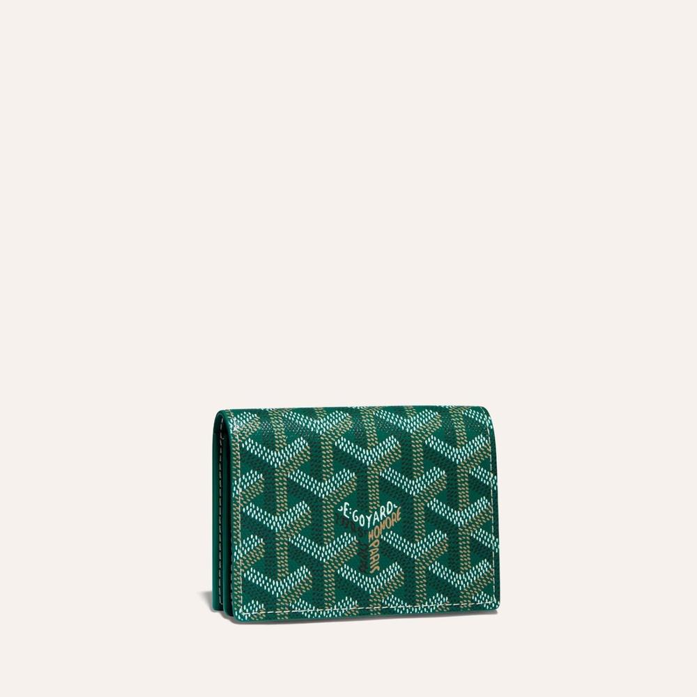 GOYARD Unisex Malsherbe Card Holder Green MALESHPMLTY09CL09X