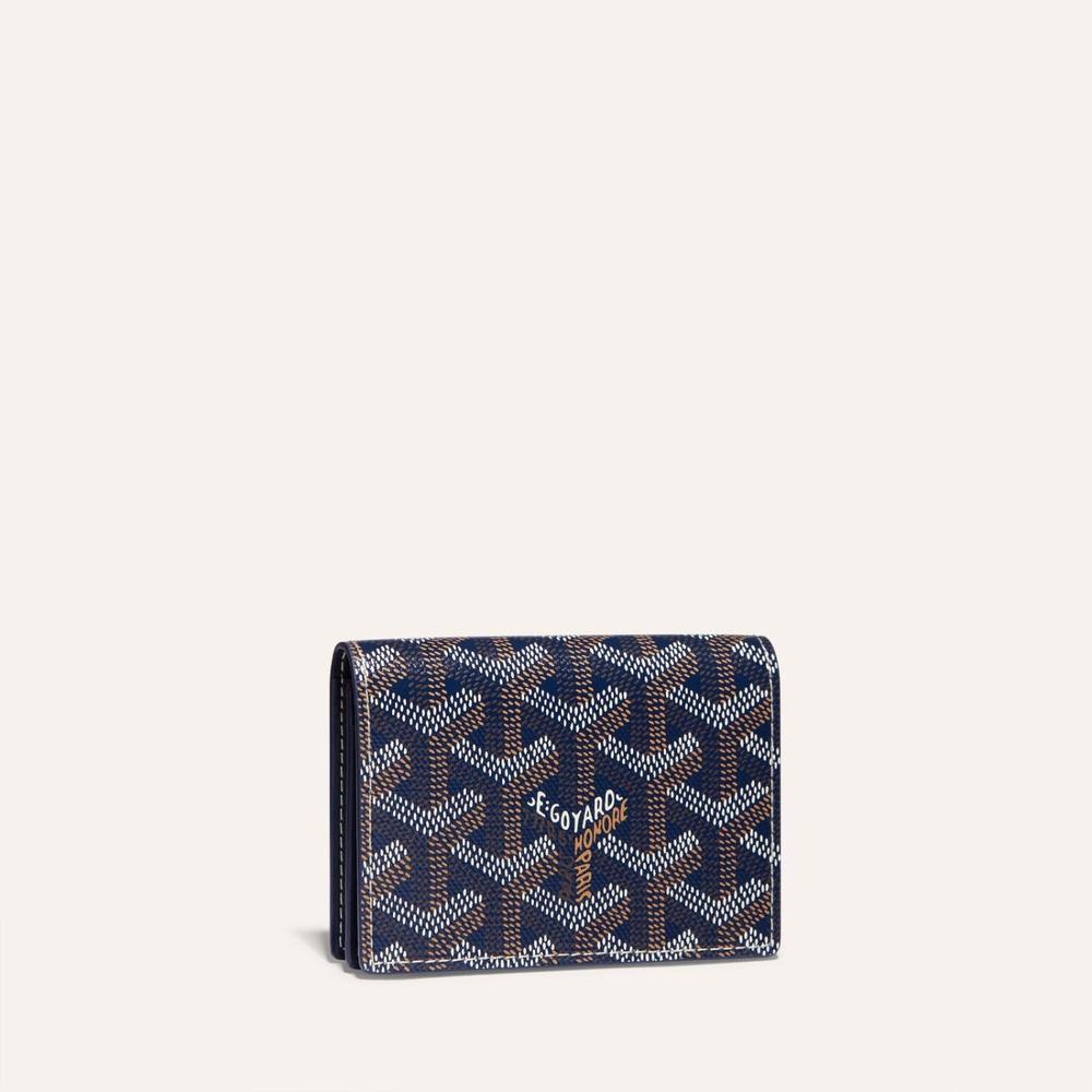 حامل بطاقات GOYARD Malsherbe للجنسين باللون الأزرق الداكن MALESHPMLTY12CL12X