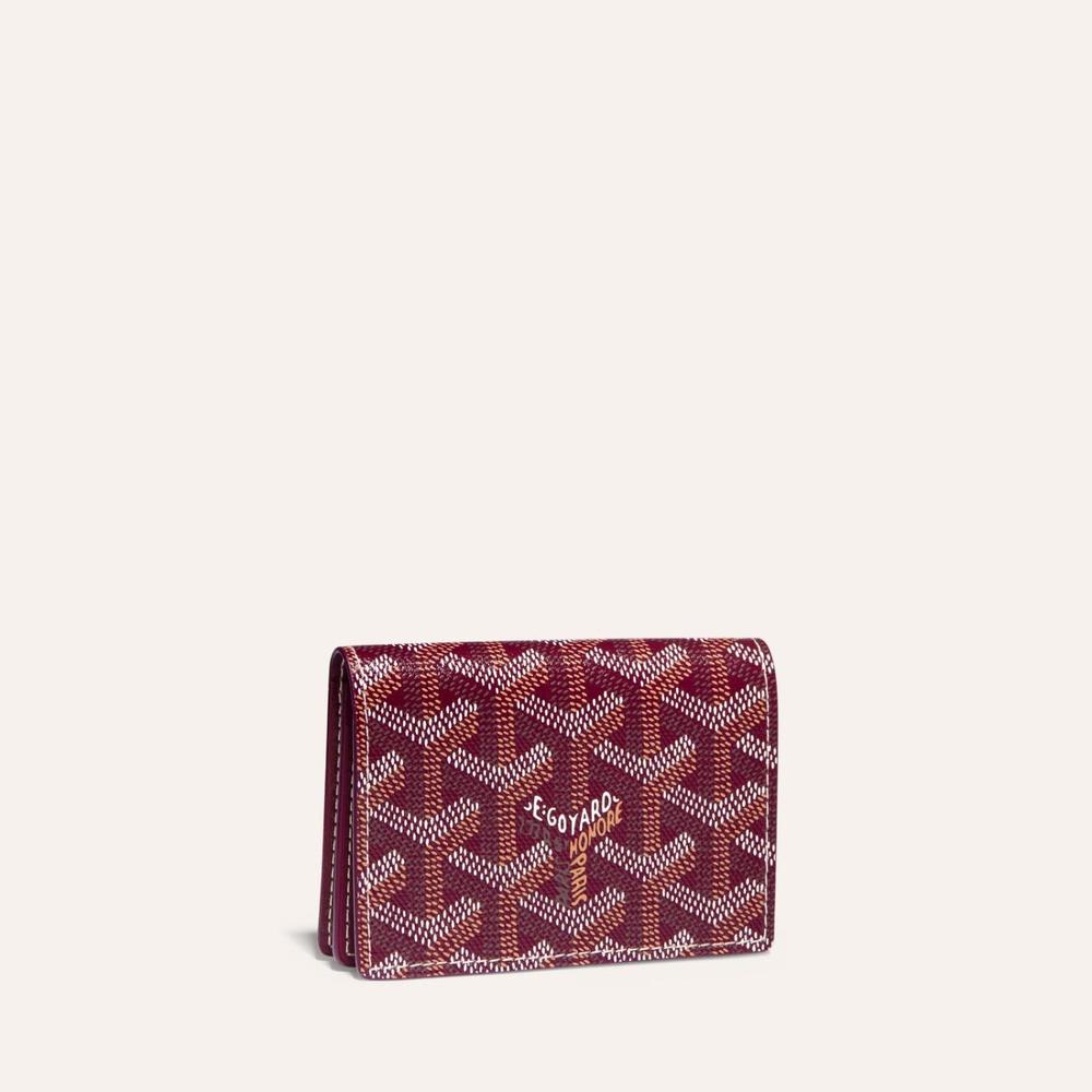 GOYARD Unisex Malsherbe Card Holder Burgundy MALESHPMLTY33CL33X