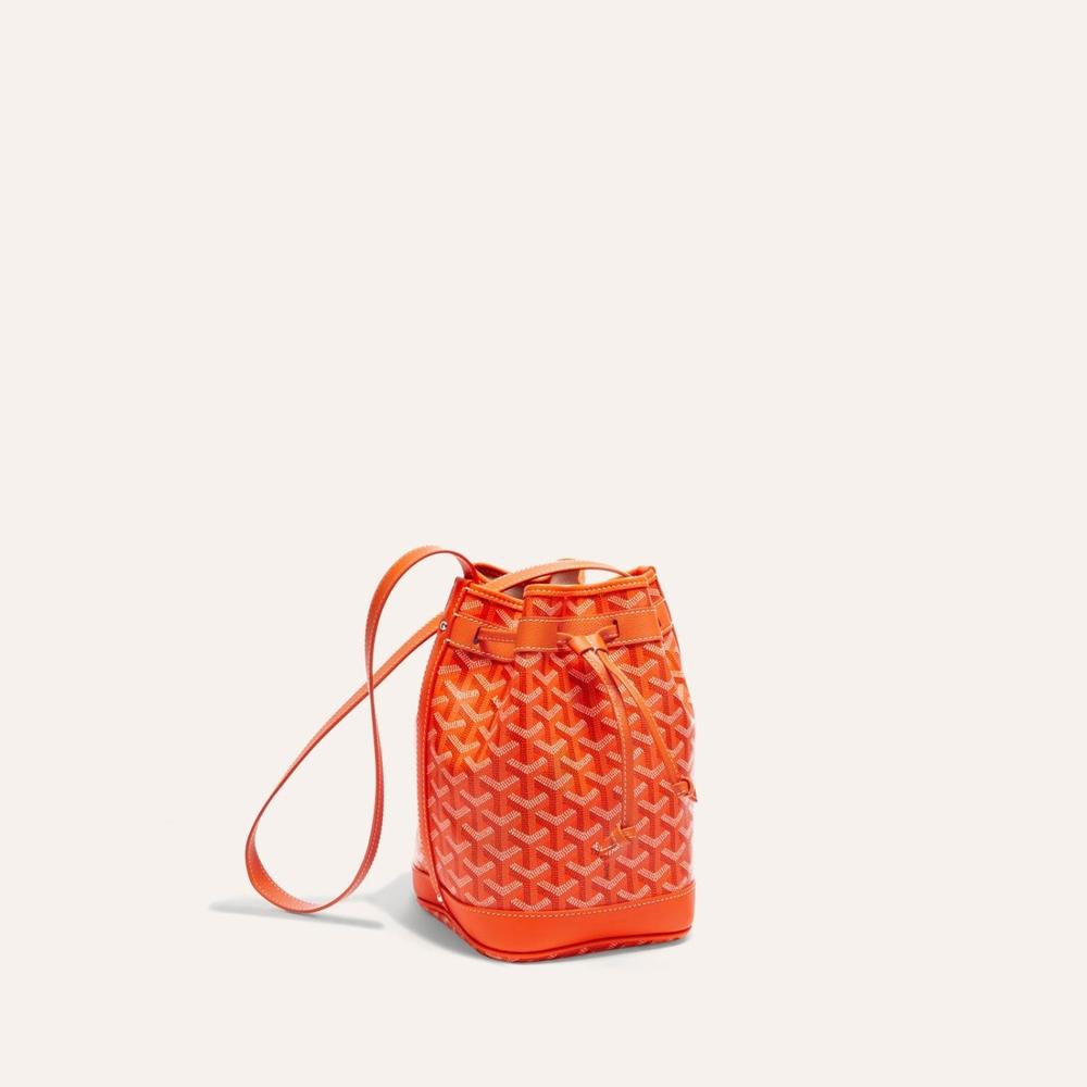 GOYARD Women Petit Flo Bucket Bag Orange PEFLOTPMLTY07CL07P