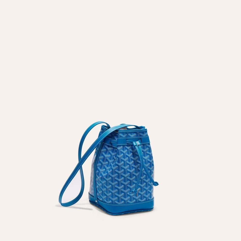 حقيبة GOYARD النسائية Petit Flo Bucket باللون الأزرق السماوي PEFLOTPMLTY10CL10P