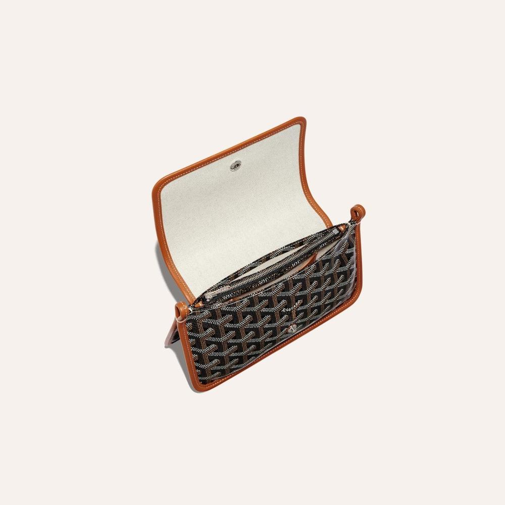 GOYARD Women Plume Clutch Wallet Black tan PLUMETPMLTY01CL03P