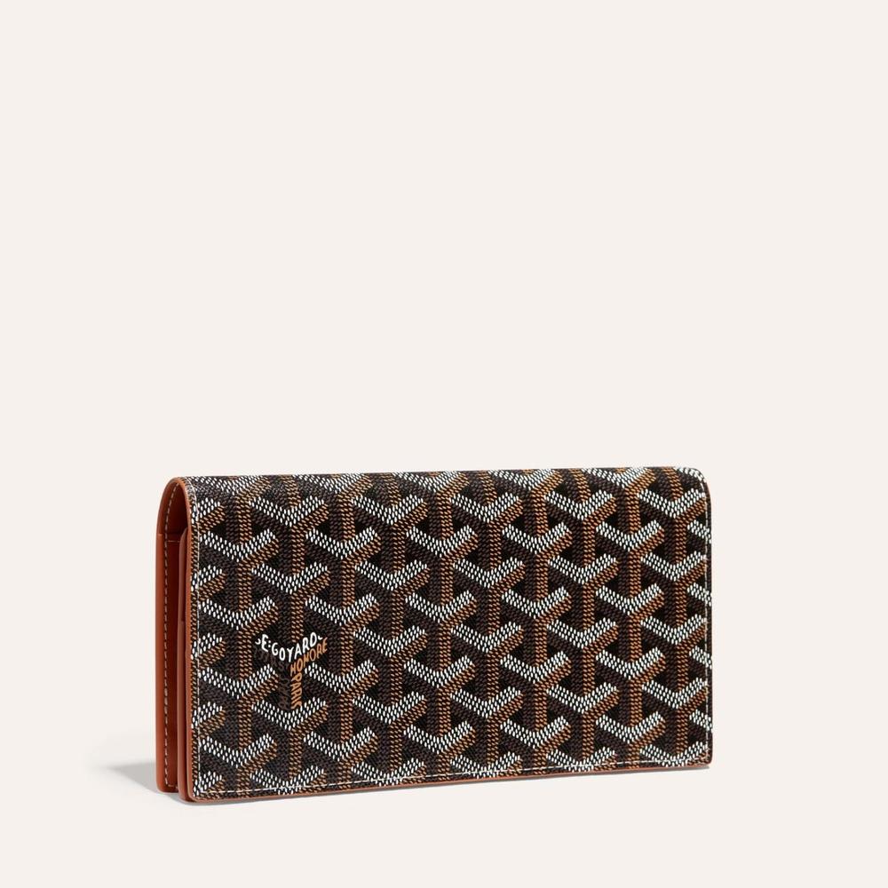 محفظة GOYARD النسائية Richelieu باللون الأسود والبني RICHE2PMLTY01CL03P