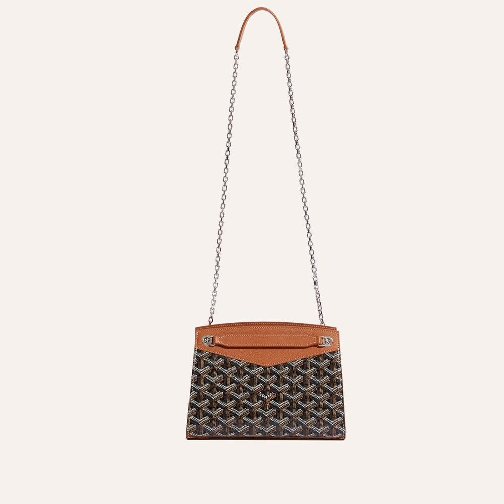 حقيبة GOYARD النسائية Structure Ruette Mini باللون الأسود والبني ROUETSMINTY01CL03P