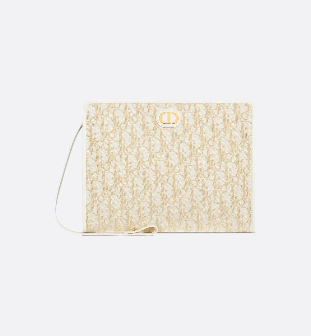 DIOR Women Dea 30 Montaigne Pouch Dior Oblique gold jacquard canvas S2107UNRG_M01E