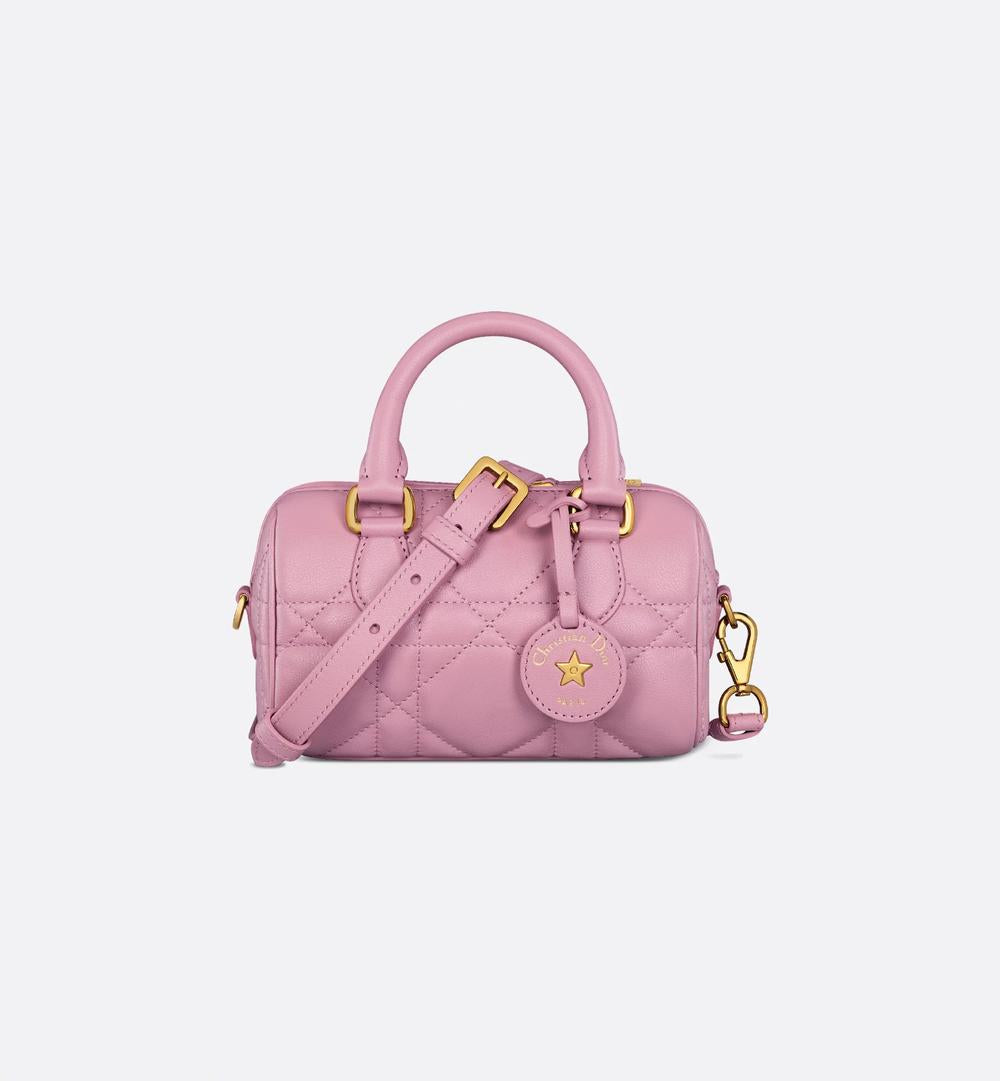 DIOR Women Dior Groove 17 Nano Bag Hydrangea pink Macrocannage calfskin S4000UBOL_M06N