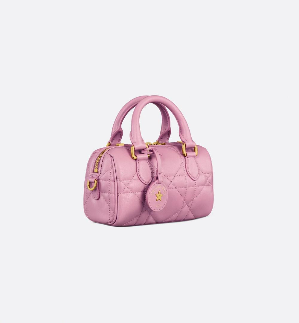 DIOR Women Dior Groove 17 Nano Bag Hydrangea pink Macrocannage calfskin S4000UBOL_M06N