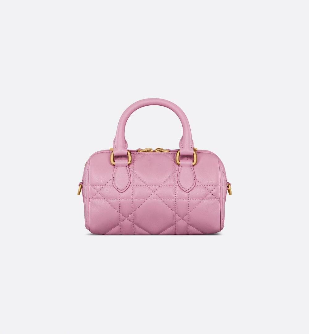 DIOR Women Dior Groove 17 Nano Bag Hydrangea pink Macrocannage calfskin S4000UBOL_M06N