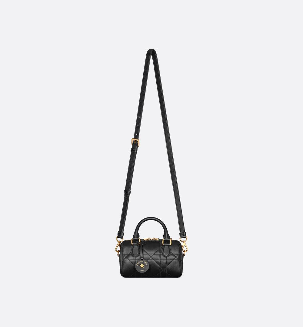 DIOR Women Dior Groove 17 Nano Bag Black Macrocannage calfskin S4000UBOL_M900