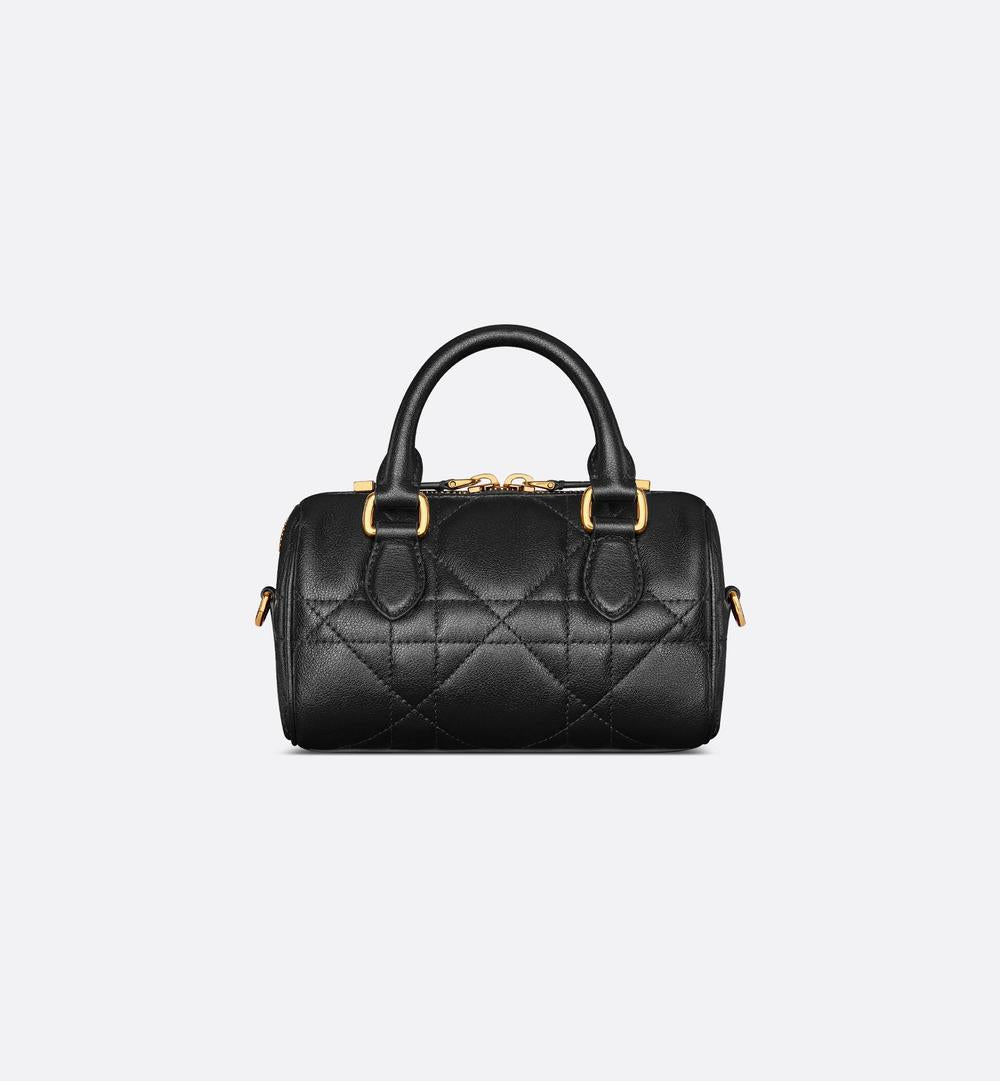 DIOR Women Dior Groove 17 Nano Bag Black Macrocannage calfskin S4000UBOL_M900