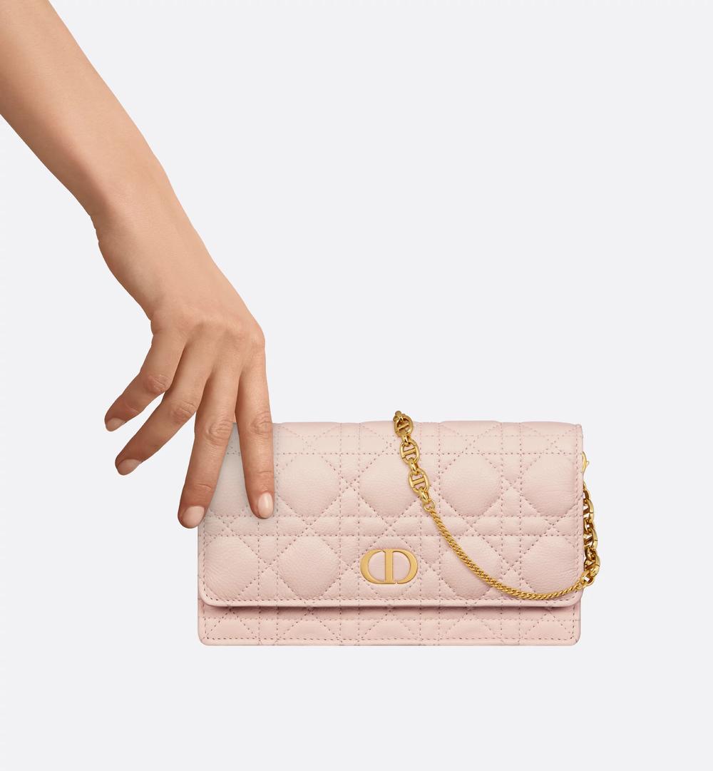 DIOR Women Dior Caro Chain Pouch powder pink S5134UWHC_M413