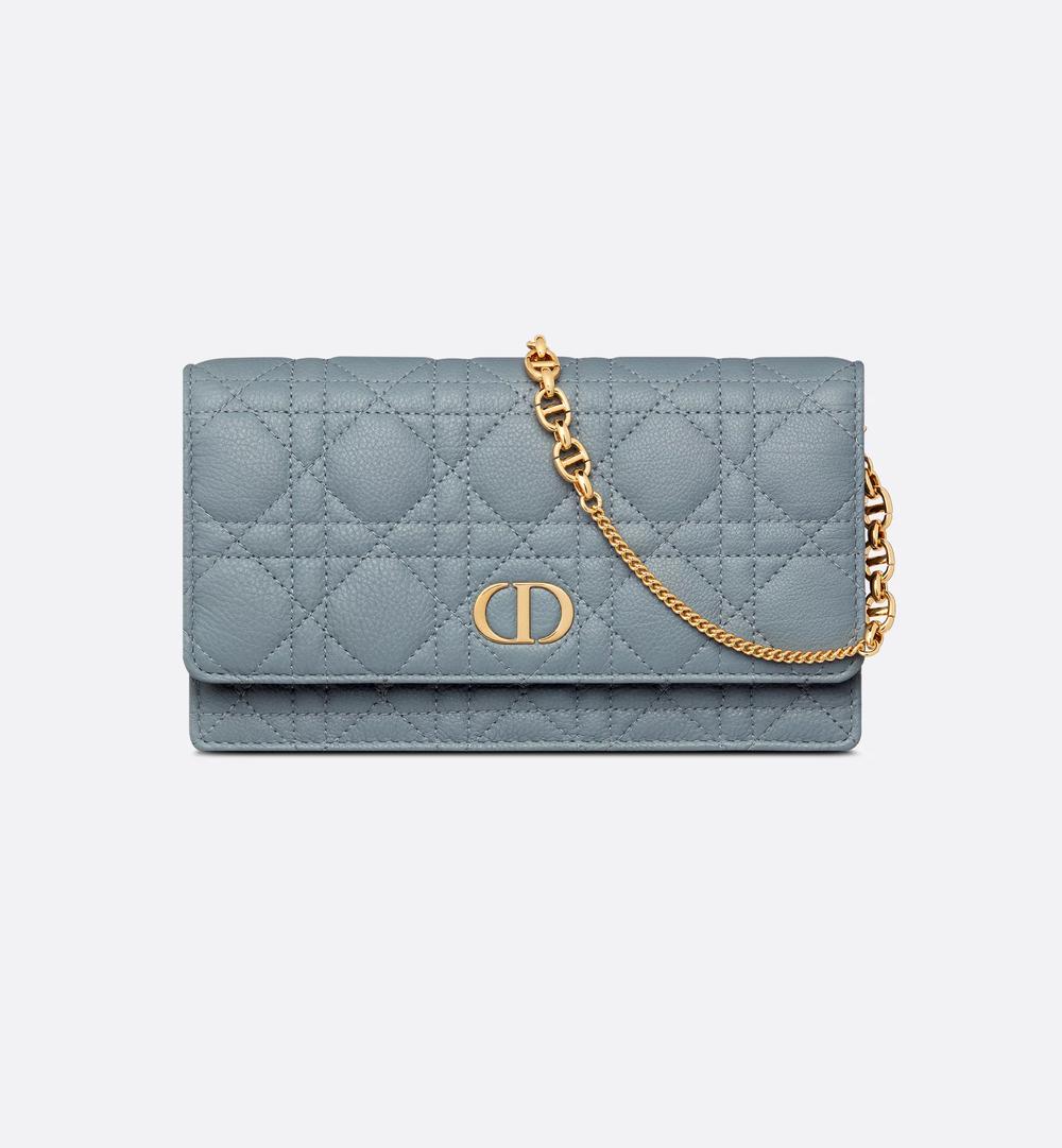 DIOR Women Dior Caro Chain Pouch cloud blue S5134UWHC_M81B