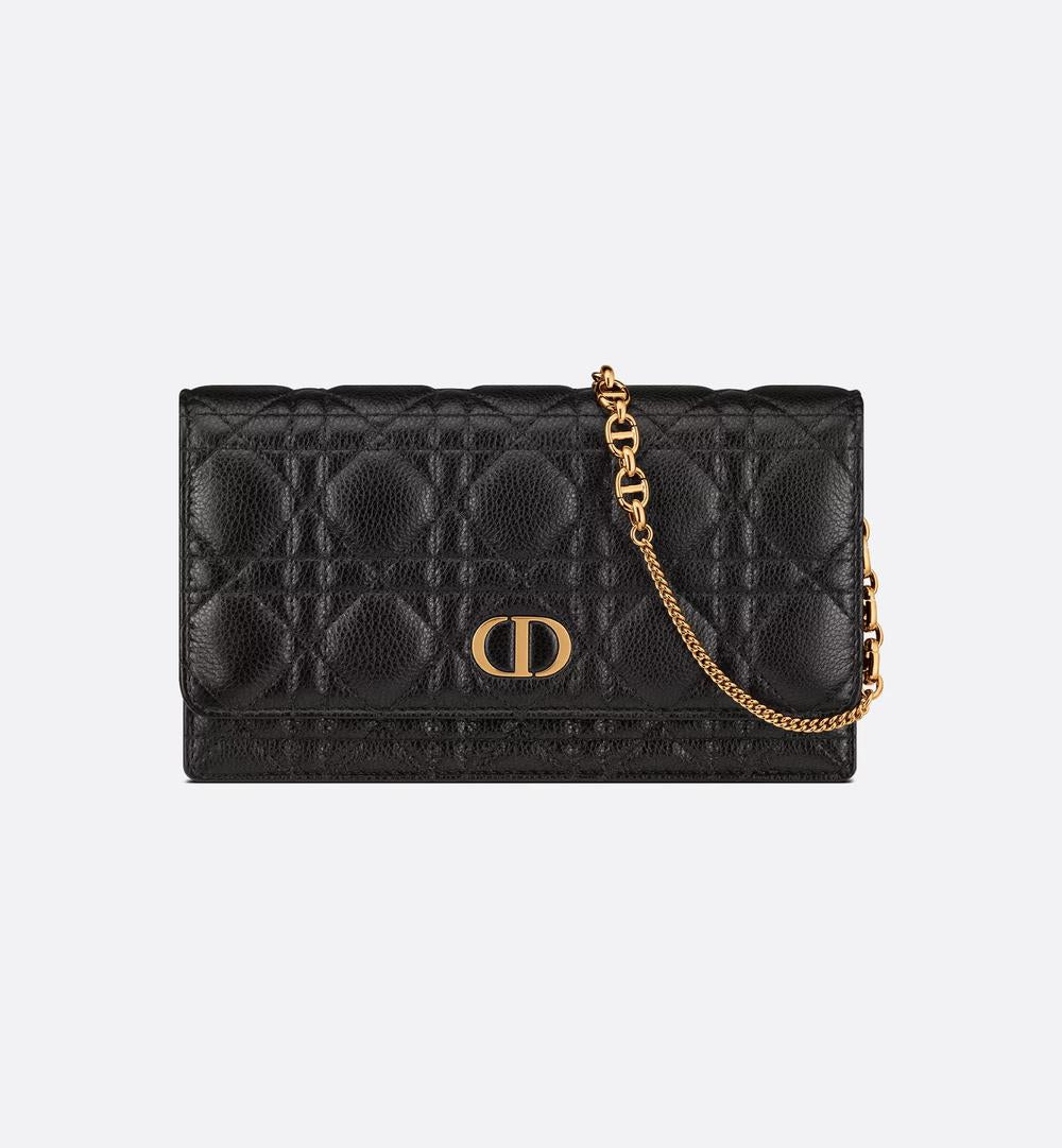 DIOR Women Dior Caro Chain Pouch Soft black S5134UWHC_M900