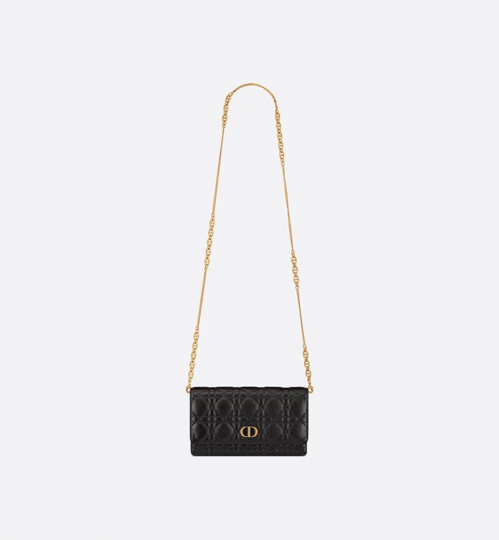 DIOR Women Dior Caro Chain Pouch Soft black S5134UWHC_M900