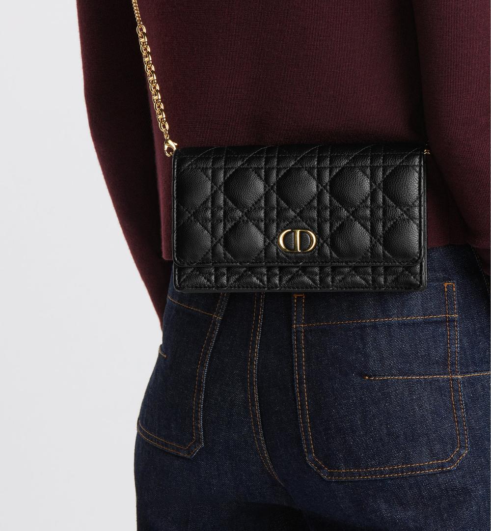 DIOR Women Dior Caro Chain Pouch Soft black S5134UWHC_M900