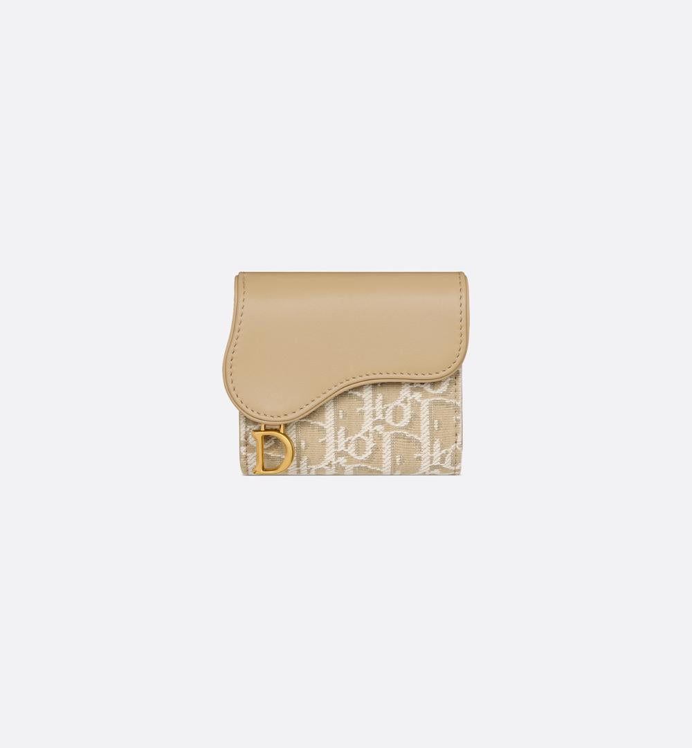 DIOR Women Lotus Saddle Wallet Dior Oblique jacquard canvas and smooth natural calfskin S5652CNKO_M925