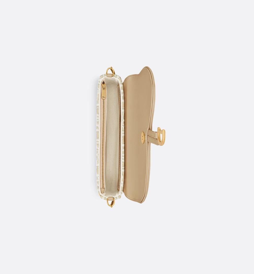 DIOR Women Saddle Medium Chain Pouch Dior Oblique jacquard canvas and smooth natural calfskin S5907CNKO_M925